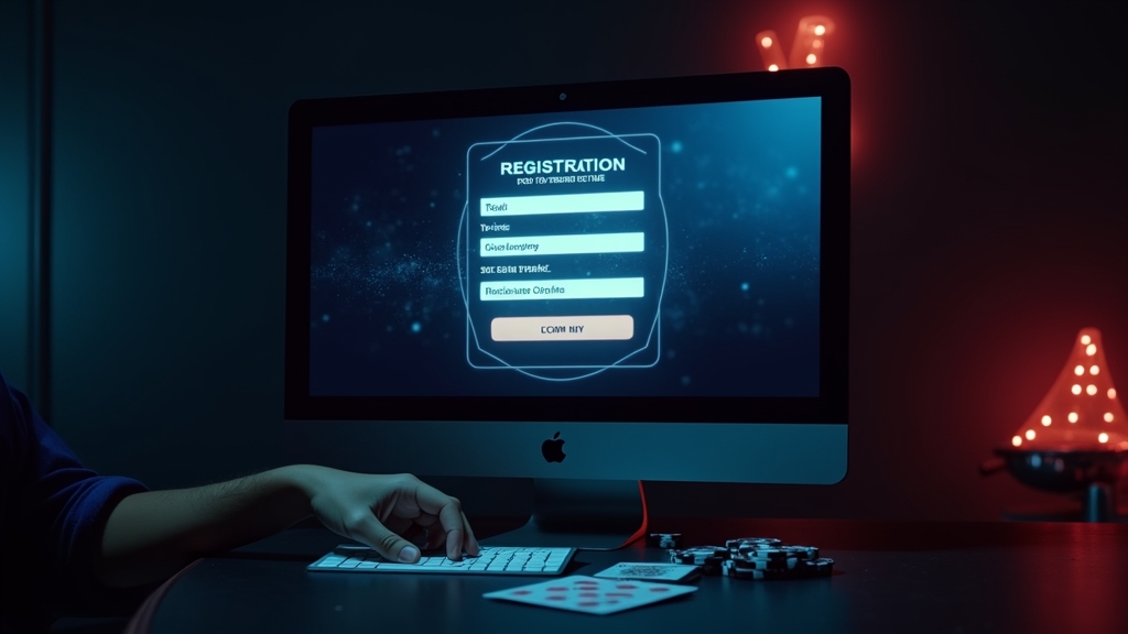Formulario de registro de Ivy Bet en una interfaz de casino oscura
