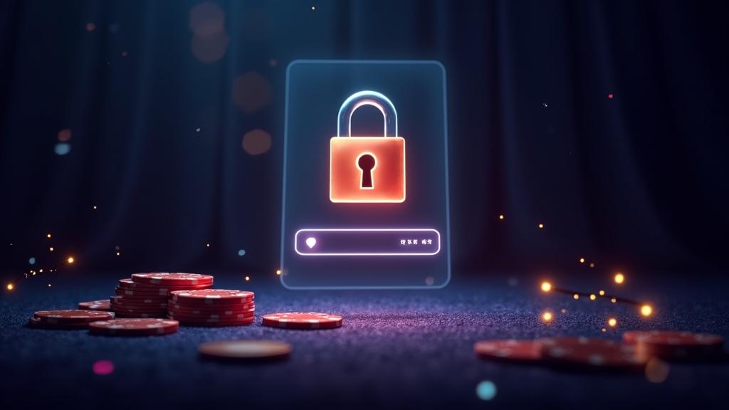 Cuenta de Ivybet protegida con candado digital y luces de casino