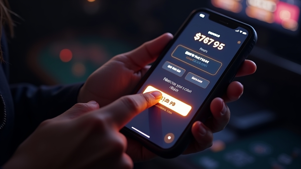 Pantalla de caja de casino donde se activa un código promocional paso a paso